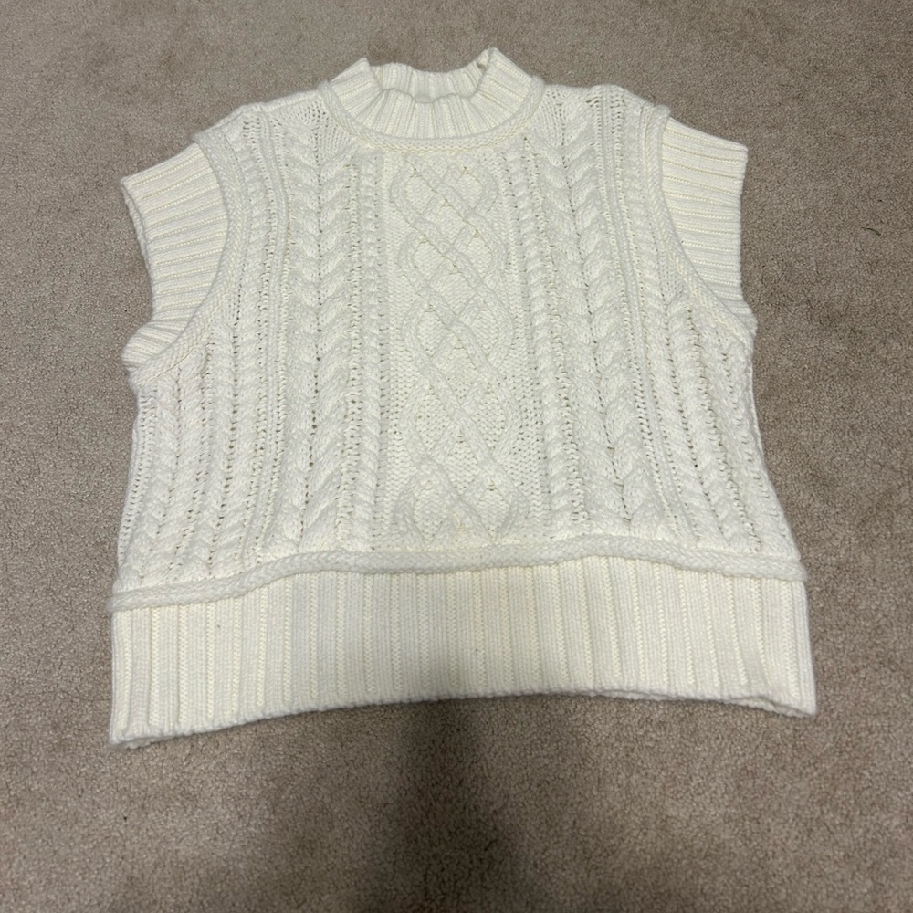 White Cropped Sweater